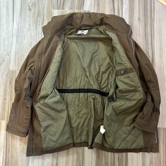 The Territory Ahead Men's L Field Jacket Coat Green Lined Hidden Hoodie Casual - Picture 3 of 8